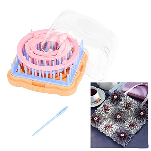 Hand-Woven DIY Tool Loom Yarn Handcraft Flower Corsage Craft Maker Weaver Kit Knitting Machine Weaving
