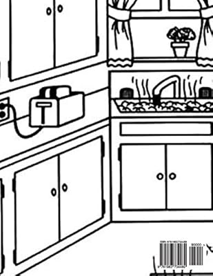 Kitchen Coloring Book For Kids And Adults Beautiful Inside The Kitchen Utensils Cooking Coloring Book By Gandy Nart Amazon Ae