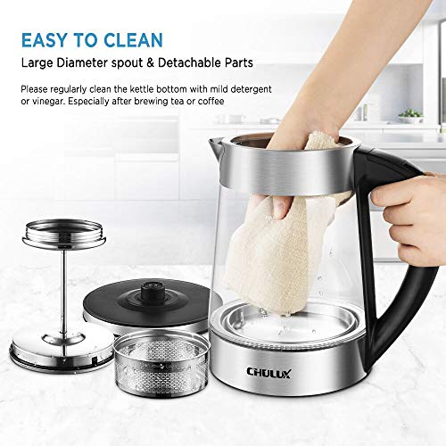 CHULUX Electric Glass Kettle,Variable Temperature Hot Water Boiler with