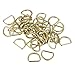 20Pcs Metal D-Ring Buckle Loop Ring for Strap Keeper Gold