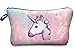StylesILove Cute Graphic Pouch Travel Case Cosmetic Makeup Bag (Emoji Unicorn)
