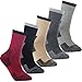 YUEDGE Wicking Cushion Performance Athletic Crew Socks Outdoors Sports Hiking Socks(5 Pairs)