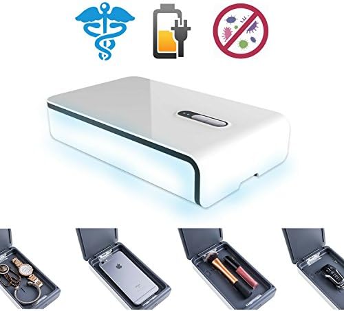 Portable UV Box 2018 Cleans AND Charges your Phone At The Same Time Antibacterial Disinfecting Multi-Function Travel Case Apple iPhone Samsung Android LG Google HTC Compatible