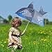 Micaddy Kidorable Shark Grey Pop up Umbrella for Kid and Toddler with Safety Open and Close