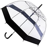 ThreeH Clear Bubble Umbrella Easy Grip Handle Sturdy Plastic Transparent Dome 8 Ribs Auto Open Stick Rain Umbrella