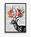 Deer with Flowers Dictionary Art Prints 9 x 12