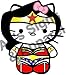 Hello Kitty Wonder Woman Vinyl Sticker Decal Cars Trucks Vans Walls Laptop