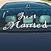 "Just Married" Window Cling