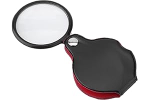 RASTKY Mini Pocket Magnifying Glass 8X Folding Magnifier for Jewelry and Beauty Applications Portable Lightweight Reading Ass