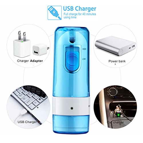 Rechargeable Oral Irrigator with Foldable Nozzles Dental Water Flosser for Braces USB Tooth Cleaner Water Jet Flossing with 5 Replacement Tips