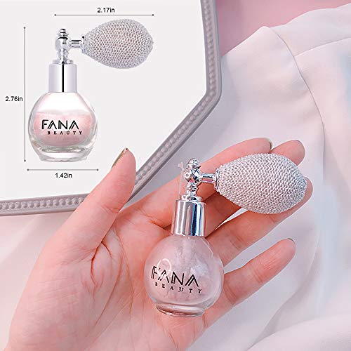 PrettyDiva Spray Glitter Powder - Brighten Shimmer Aroma Highlighter Makeup Pigment, Solid Perfume Loose Powder for Face Body Hair -Rose Purple