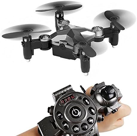 Mini Foldable Drone, Oxygentle RC Quadcopter Watch Design Remote Control Pocket Drone for Kids with Headless Mode, One Key Return/Landing, Extra Battery