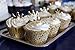 Yatim 100 Pcs Gold Glitter Crown Card Cake Cupcake Toppers Birthday Wedding Party Picks Baby Bridal Shower Decoration Card