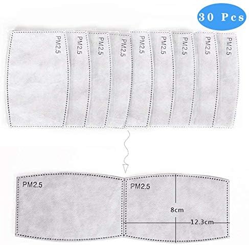 30PCS Adult PM2.5 Activated Carbon Filter Respirators Filters Breathing Insert Protective Mouth SafetyMask Filt