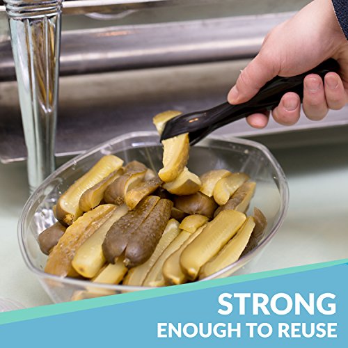 Disposable Plastic Serving Utensils Black Set of 12 Four 10" Spoons