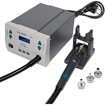 Quick 861DW Digital Soldering Rework Station with LCD Display Screen, 1000W  Solder Station Welding Iron with Smart Temperature Control, with Extra 3pcs  Soldering Nozzles - Amazon.com