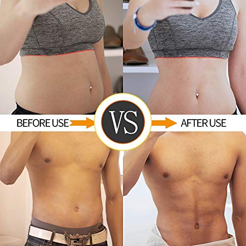 BLUE LOVE Abs Stimulator Muscle Toner Abdominal Toning Belt Workouts Portable EMS Training Home Office Fitness Equipment for Abdomen/Arm/Leg Training(USB Charging)