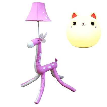 Cj Y9 Warm Pink Deer Floor Lamp Girl Table Lamp Floor Lamp