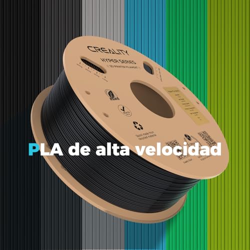 Creality Hyper PLA 3D Printer Filament 1.75mm 1kg, PLA High Speed 30-600mm/s, Dimensional Accuracy +/- 0.03mm, for Most 3D Printers, Black