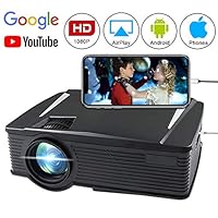 Wireless Projector 2800 Lumen, WEILIANTE WiFi LCD Movie Projector for Home Outdoors, WiFi Directly Connect with Smartphones, 50000 Hours Lamp Life, Support Full HD, HDMI,VGA,AV,2xUSB,SD
