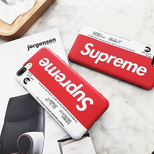 iPhone 6+/6s+ 5.5" Case, Slim Supreme Logo Protective Premium Soft TPU Grippy Case for Apple iPhone 6 PLUS and iPhone 6s PLUS (Red MetroCard)