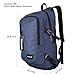 Porseme Water Resistant Polyester Laptop Backpack on USB Charging Port (Blue)