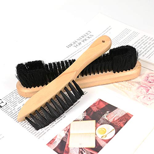 Monrocco 9 Inch Soild Wooden Billiard Pool Table and Rail Brush Set Cleaning Tools Accessory for Cleaning Billiards Table - Thumbnail 3