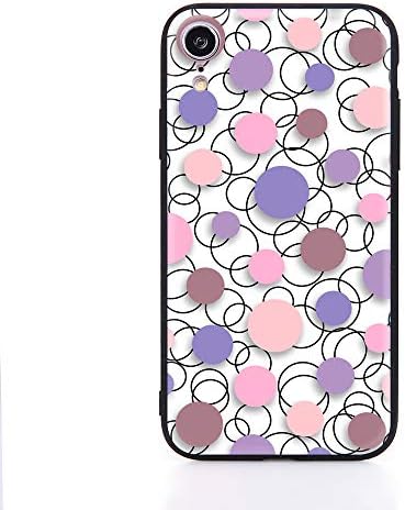 LuGeKe Colorful Circles Print Phone Case for iPhone X/iPhone Xs/iPhone 10 Silicone Cases Cute Dot Pattern Cover Shock Absorption Flexible Skin Frame