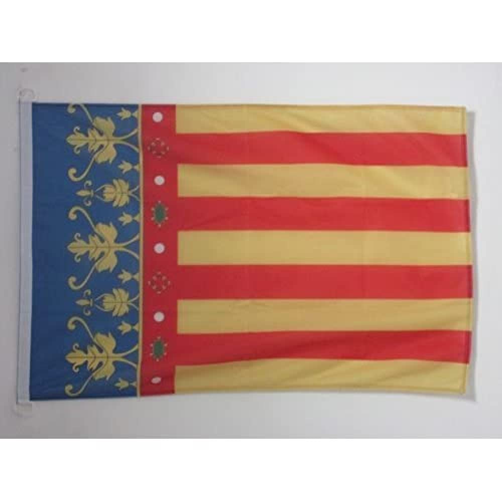 AZ FLAG Valencian Community Flag 2' x 3' for outdoor - Spanish region flags 90 x 60 cm - Banner 2x3 ft Knitted Polyester with rings