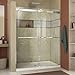 DreamLine Essence 44-48 inch W x 76 inch H Frameless Bypass Shower Door in Chrome