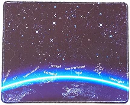 The starry sky Computer Gaming Mouse Pad/Mat with Stitched Edges Non-slip Rubber Base 260x210x3mm