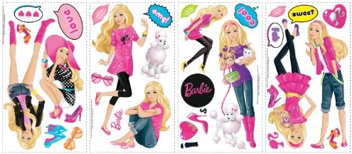 Amazon Co Jp バービー Barbie ジャンボアクセントステッカーnew Roommates7286 ウォールシール 壁紙 インポート 輸入 グッズ 雑貨