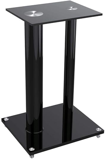 monoprice glass floor speaker stands