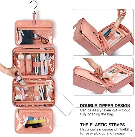 Travel Toiletry Bag for Women, Water-resistant Hanging Makeup Bag, Large Capacity Travel Cosmetic Bag Organizer for Accessories, Full Sized Container, Toiletries 2 Travel Toiletry Bag for Women, Water-resistant Hanging Makeup Bag, Large Capacity Travel Cosmetic Bag Organizer for Accessories, Full Sized Container, Toiletries
