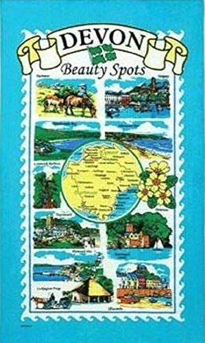 Elgate Beauty Spots of Devon Tea Towel