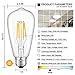 CRLight ETL Listed 4W 4000K Dimmable LED Edison Bulb, Daylight White 500LM 50W Equivalent E26 ST64 Vintage Edison Clear Glass LED Bulbs, Pack of 6