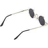 HETHLIF Retro Round Rimmed Fashion Party Sunglasses Metal Sun Glasses