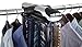 Tech Tools Motorized Revolving Tie and Belt Rack with Built in LED Light - Automatic Tie Rack Rotates Forwards & Backwards - Holds 72 Ties and 8 Belts - Bottom Hooks for Belts & Other Accessories