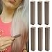 Ash Brown Hair Dye Set of 6 | Hair friendly DARK Smokey BROWN Temporary Hair Color | With Shades of Dark Brown Set of 6 Temporary Hair Dye | Color your Hair Brown in seconds with temporary HairChalk
