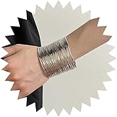 Vacaonio Boho Wide Wire Bracelets Wire Cuff Bracelet Gold Wrist Cuff Wrap Bracelet Adjustable Open Armlet Bracelets Multi Wire Wrapped Bracelets Jewelry for Women