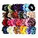 Chloven 42 Pcs Hair Scrunchies Thick Korea Velvet Elastics Bobbles Hair Bands Scrunchy Hair Ties Ponytail Holder Scrunchie for Women Girls Hair Accessories- 42 Assorted Colors Scrunchies