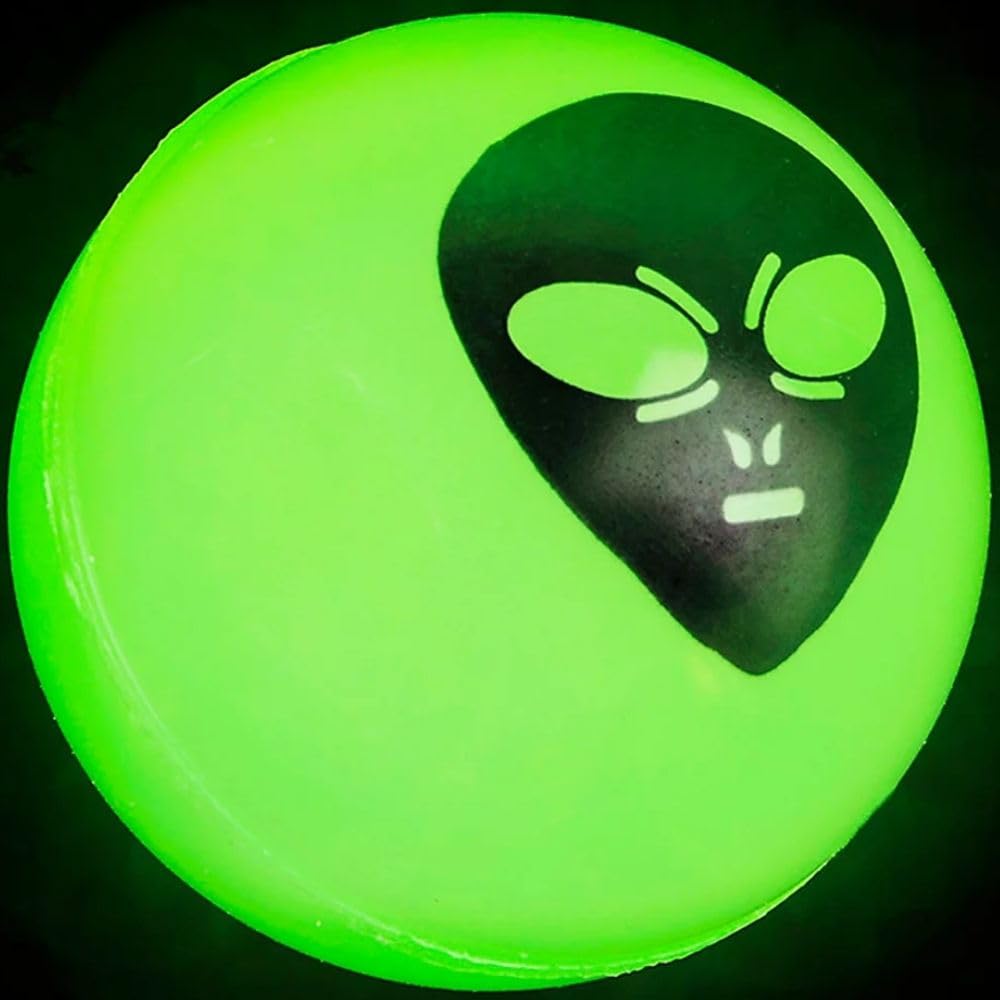 Rhode Island Novelty Glow-in-The-Dark Alien Hi-Bounce Balls (1 dz)