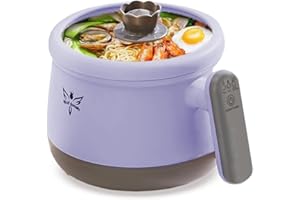 Avkobow Smart Automatic Multifunction Electric Hot Pot 1.8L, Shabu Shabu Mini NonStick Hot Pot with MultiPower Control, Electric Cooker with Tempered Glass Lid for Family, Party and Friends