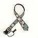 CLOUDMUSIC Ukulele Strap Clip On No Drill J Hook For Soprano Concert Tenor Baritone With Hawaiian Colorful Floral Pattern(Blue White Flower)