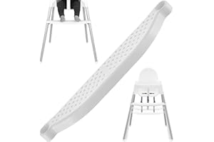 High Chair Foot Rest 18x3" Adjustable Non-Slip Easy Installation Plastic Baby High Chair Footrest with Fixing Ring Portable S