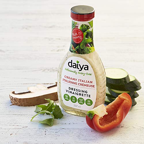 Daiya Creamy Italian Dressing, Dairy Free :: Rich & Creamy Salad Dressing :: Vegan, Gluten Free, Soy Free, Egg Free, Non GMO :: Classic Creamy Flavor for Pouring, Dipping or Marinade, 8.36-Oz.