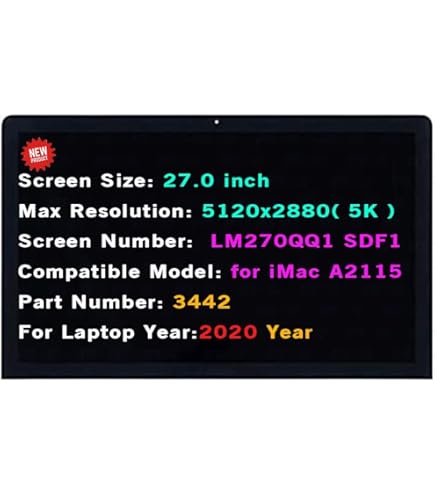 Amazon.com: LCDOLED Replacement for iMac19,1 iMac Retina 5K 27