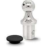 60601 Puck System Gooseneck Hitch Ball, Compatible with 2013-2025 Dodge RAM 2500 3500, 2-5/16 Inch Gooseneck Ball for Truck Bed with a Replacement Gooseneck Hitch Cap | 30000 lbs GTW/ 7500 lbs VTW
