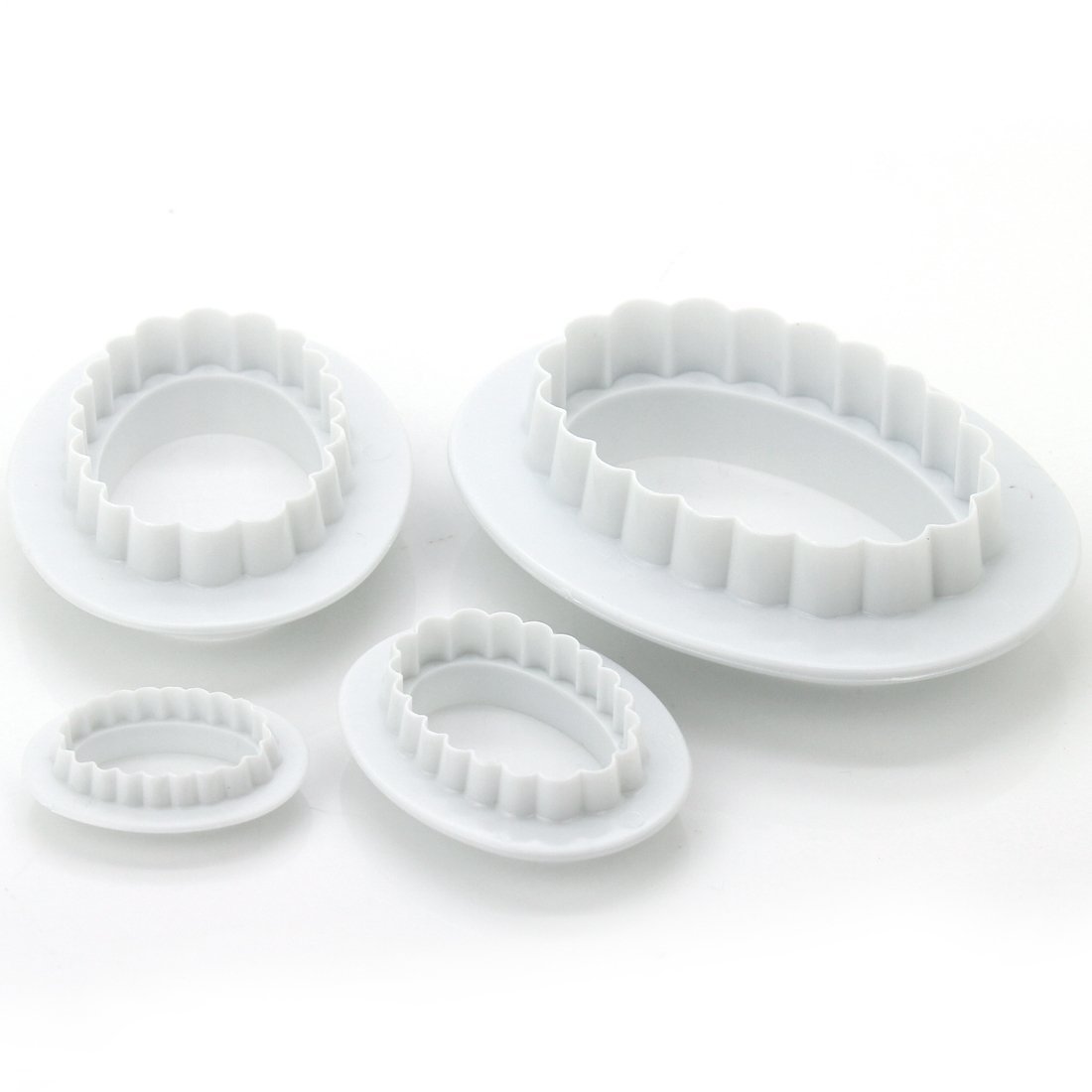 Luwu-Store 4Pcs/Set Oval Decorating Cookie Cutters Mould Bakeware Tools Baking Kitchen Mini Diy Sugarcraft