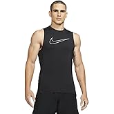 Nike Pro Dri-FIT Men's Slim Fit Sleeveless Top (Black/White, XX-Large)